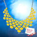 Fashion Yellow Colorful Mental Alloy Beautiful Jewelry Necklace Gifts